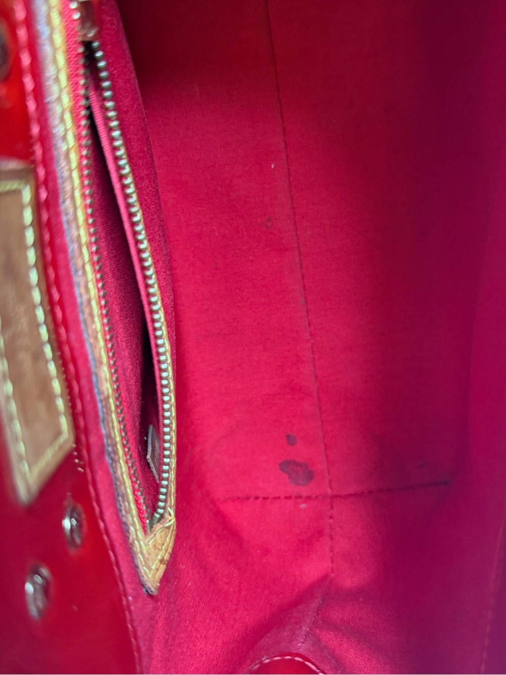 Louis Vuitton Red Vernis Tote- see callouts - Picture 11 of 11